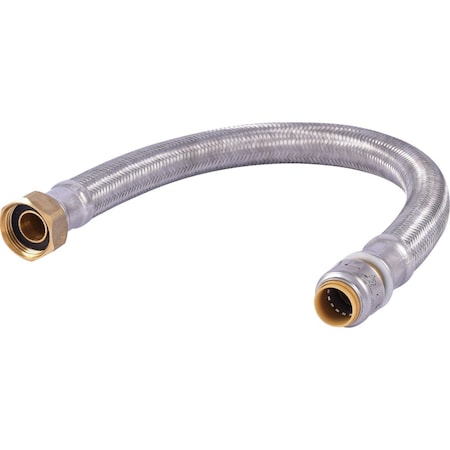 Sharkbite 1/2 In. X 3/4 In. FIP X 18 In. L Braided Flexible Water Heater Connector UR3068FX18
